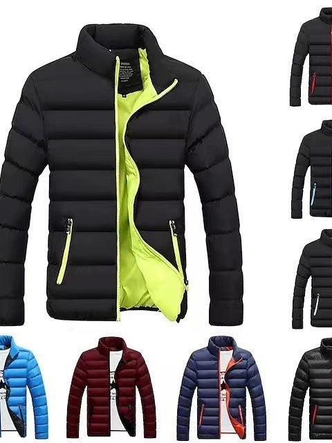 Contrast Lined Down Jacket for Men