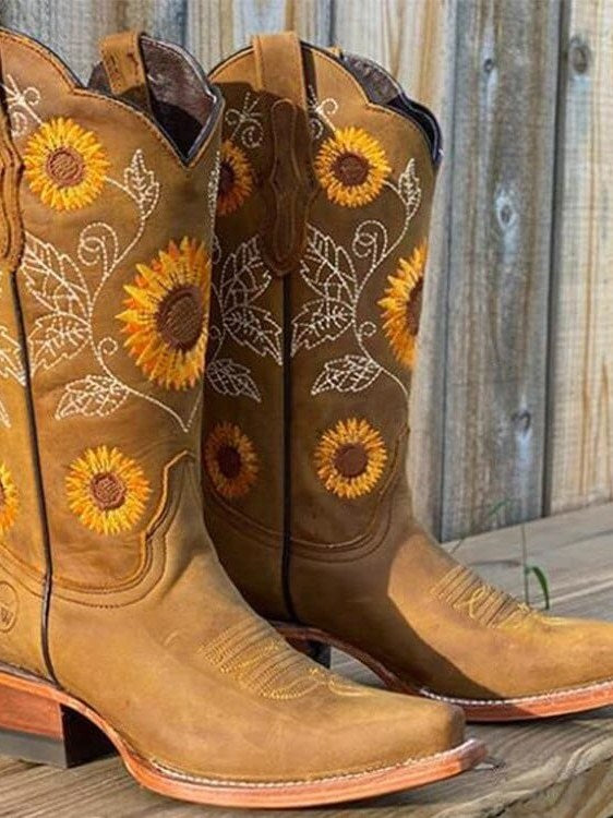Embroidered Cowboy Boots for Women