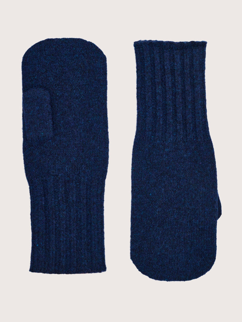 Navy Cashmere Mittens for Women