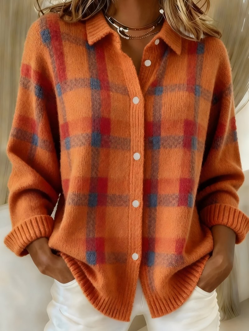 Plaid Cardigan for Women