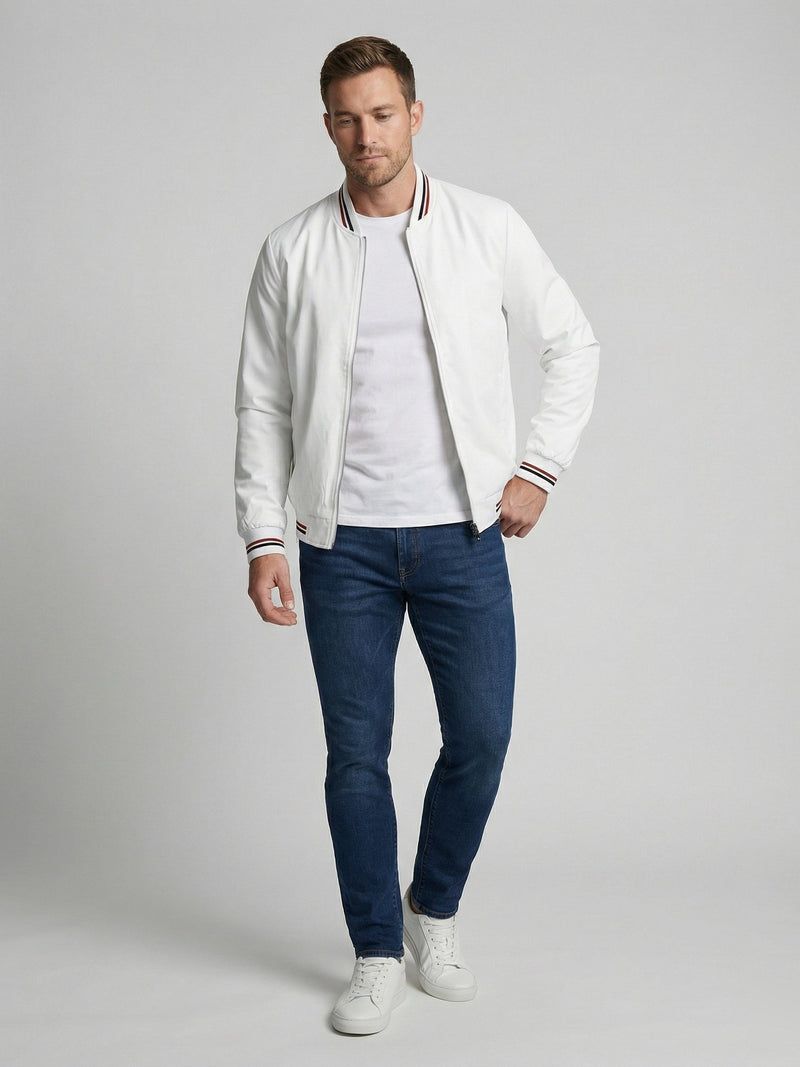 Ribbed Collar Jacket for Men