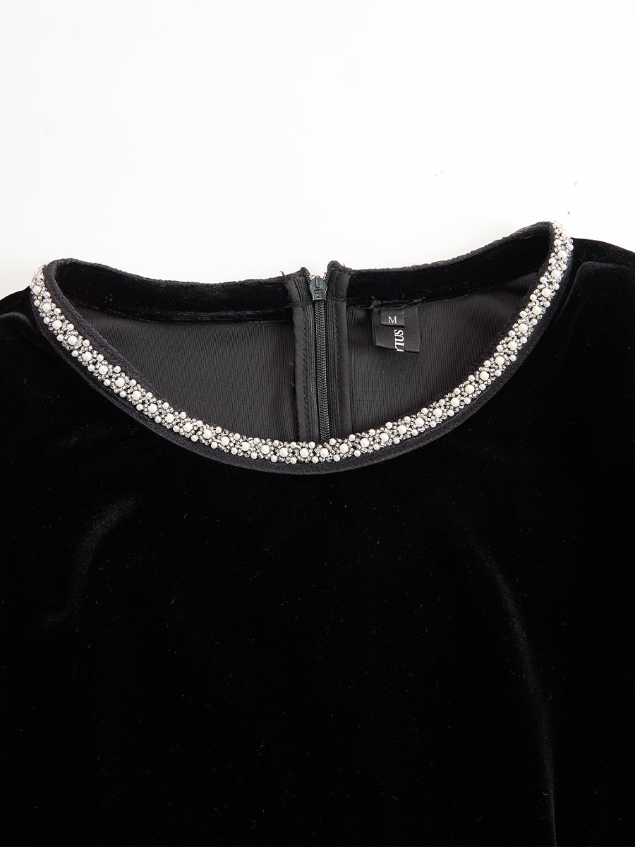 Velvet Mini Dress for Women