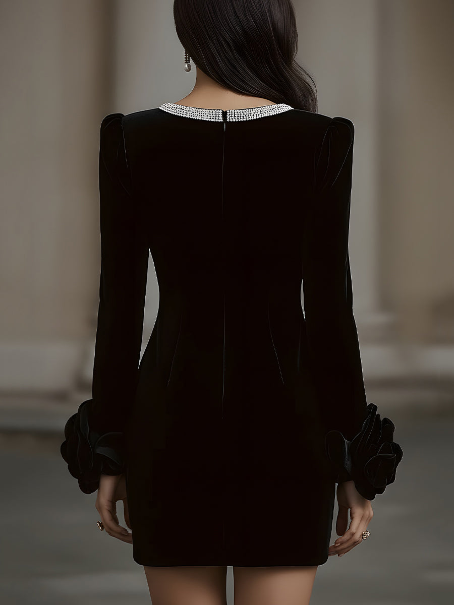Velvet Mini Dress for Women