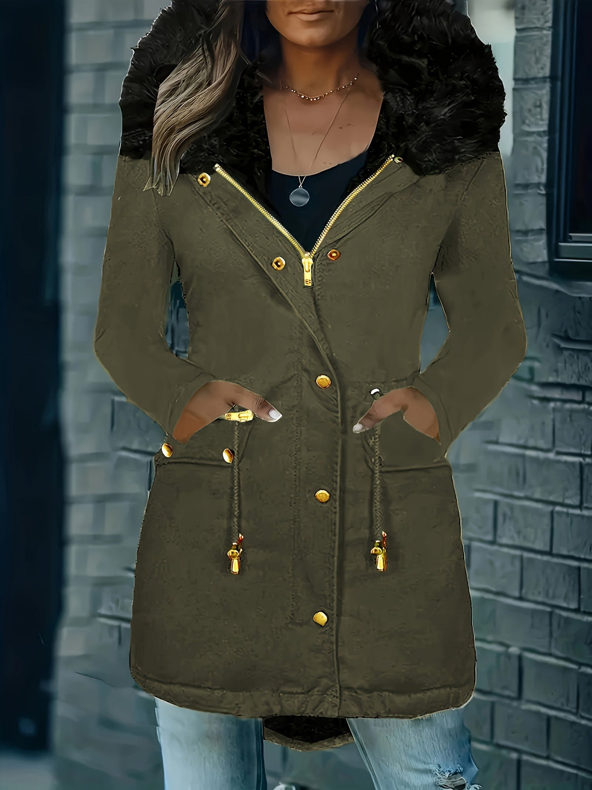 Zip Up Parka for Women