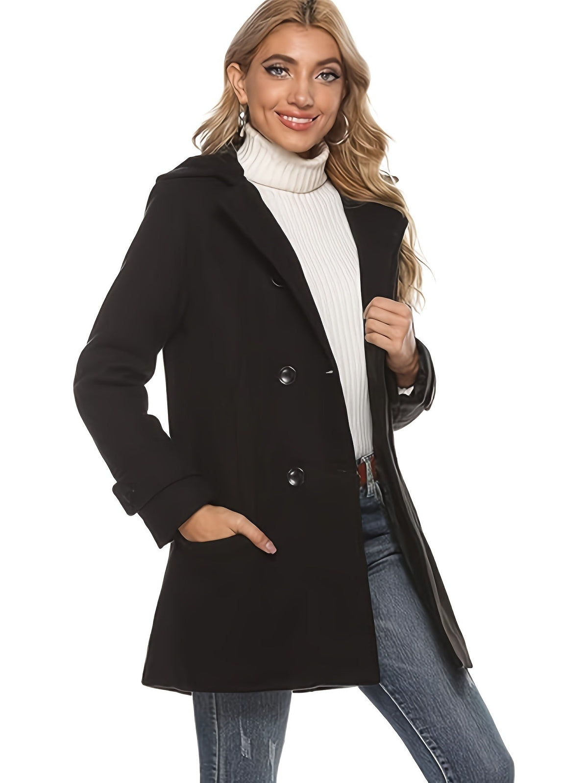 Double Breasted Coat for Women