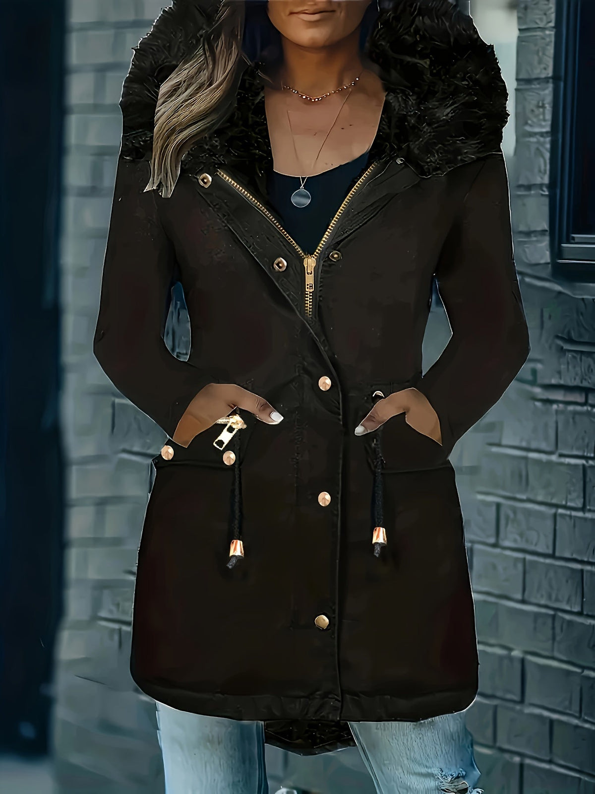 Zip Up Parka for Women
