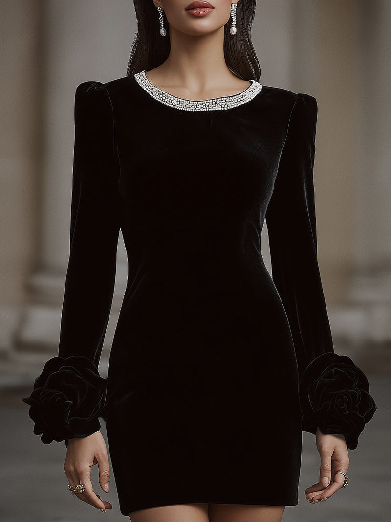 Velvet Mini Dress for Women