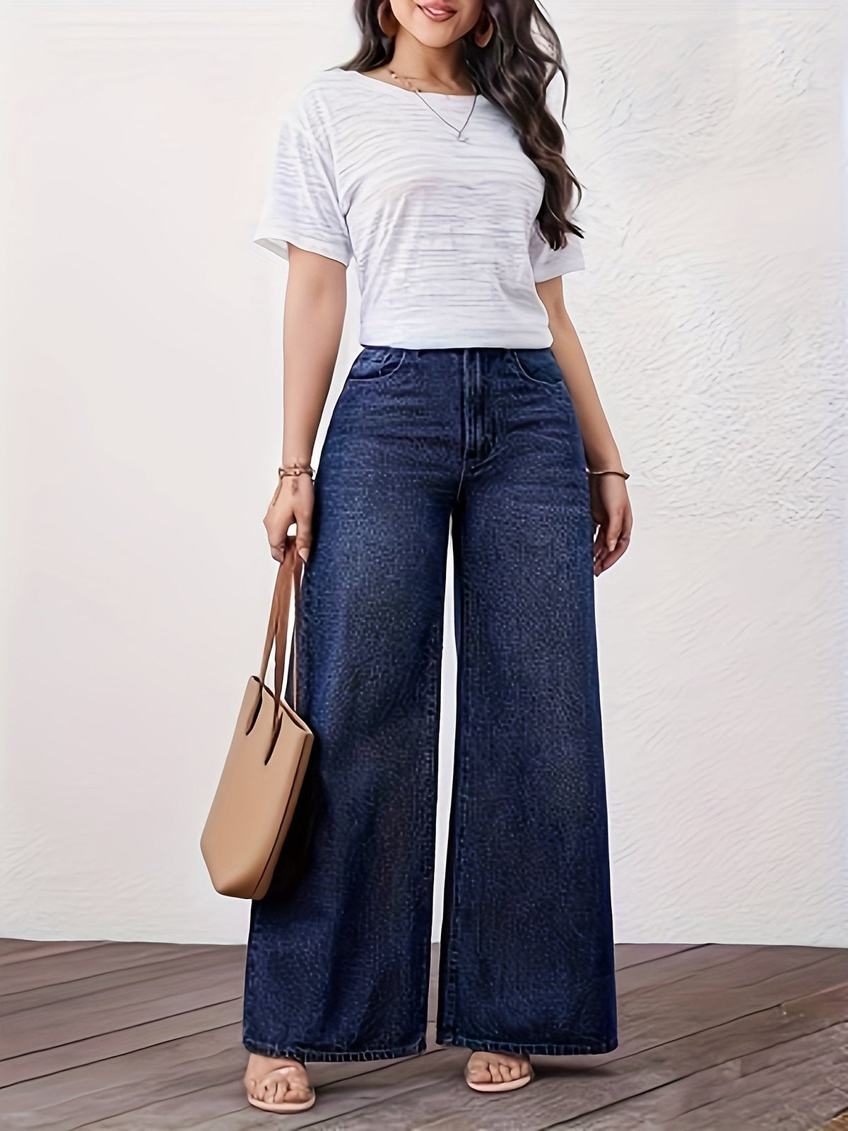 High Waisted Wide Leg Jeans for Women
