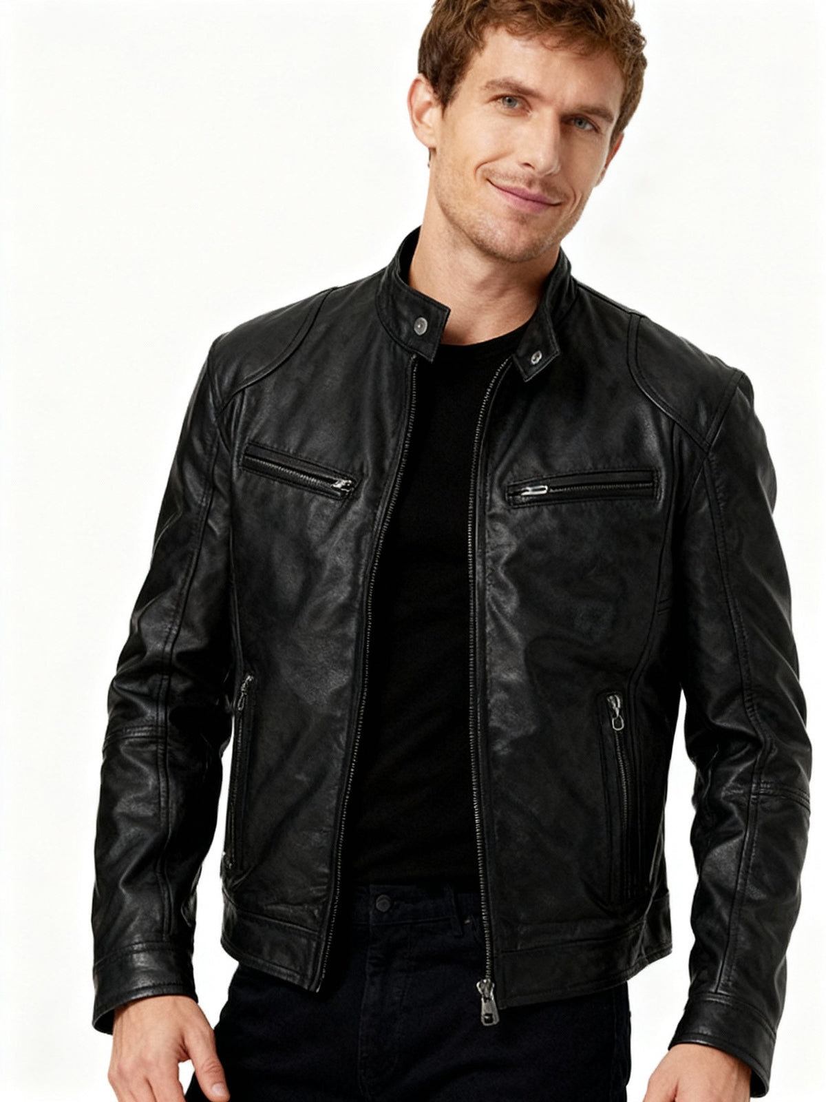 Stand Collar Jacket for Men
