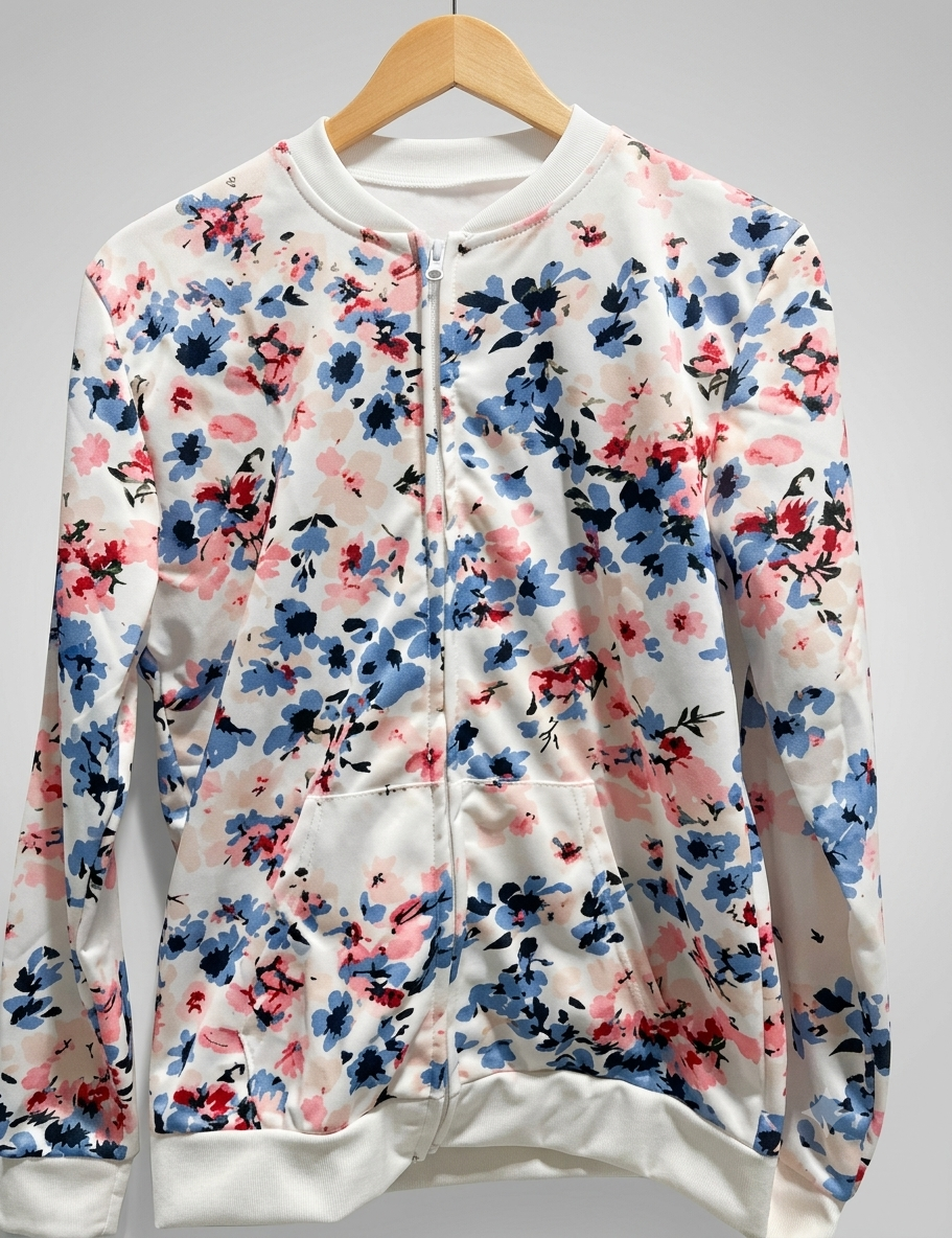 Printed Bomber Jacket for Women