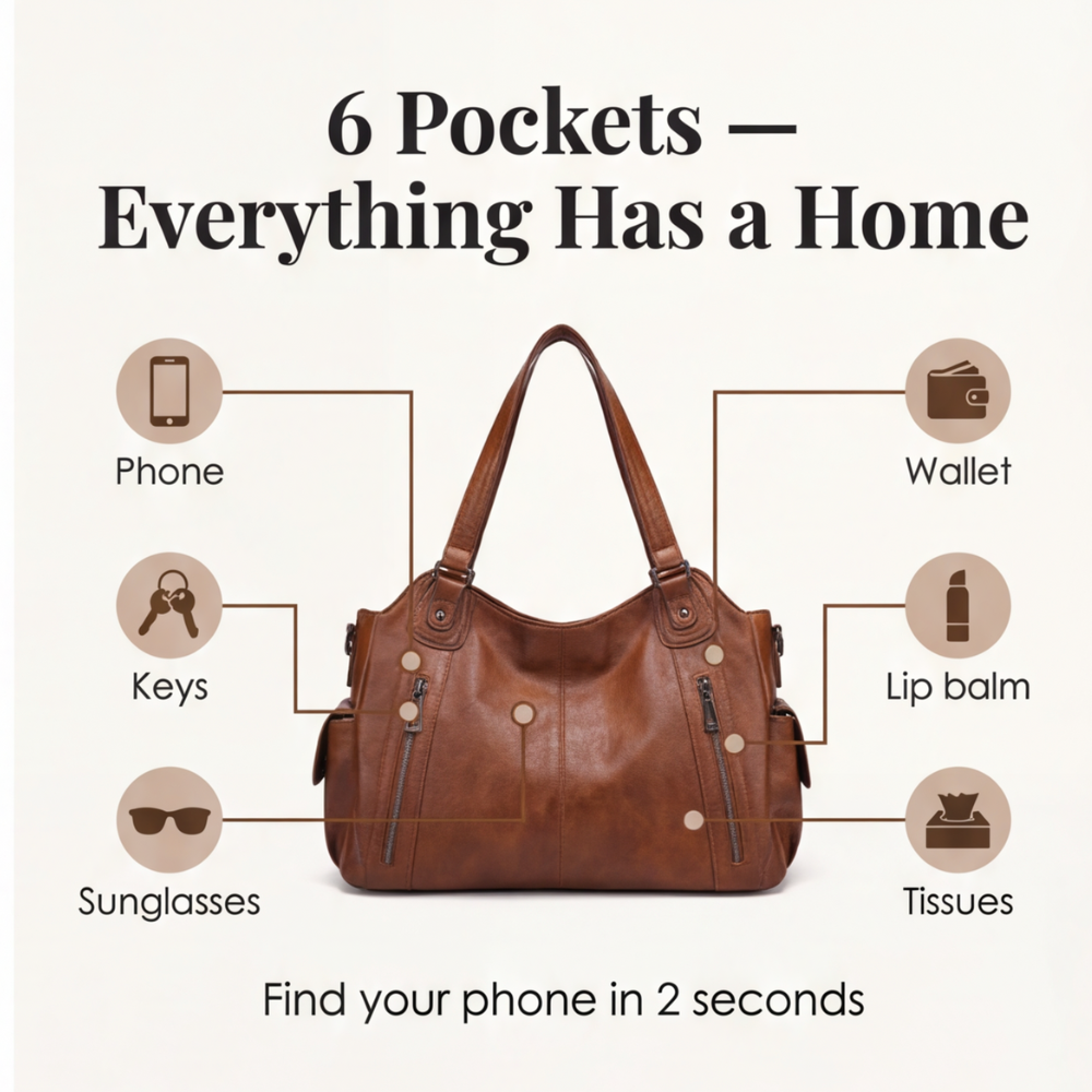 Vegan Leather Everyday Tote for Women