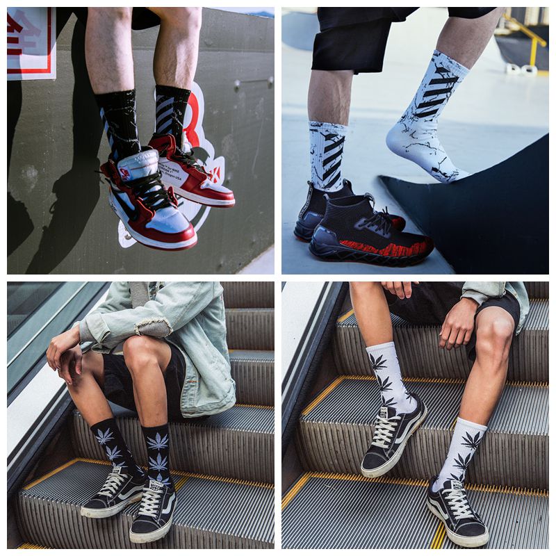 Hip Hop Print Socks for Men