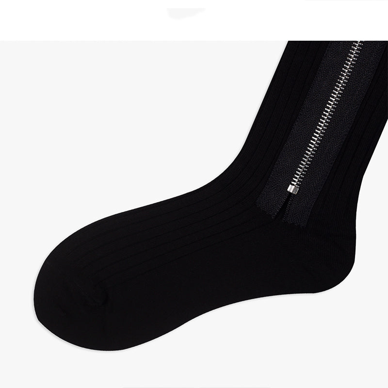 Metal Zipper Detail Socks for Men