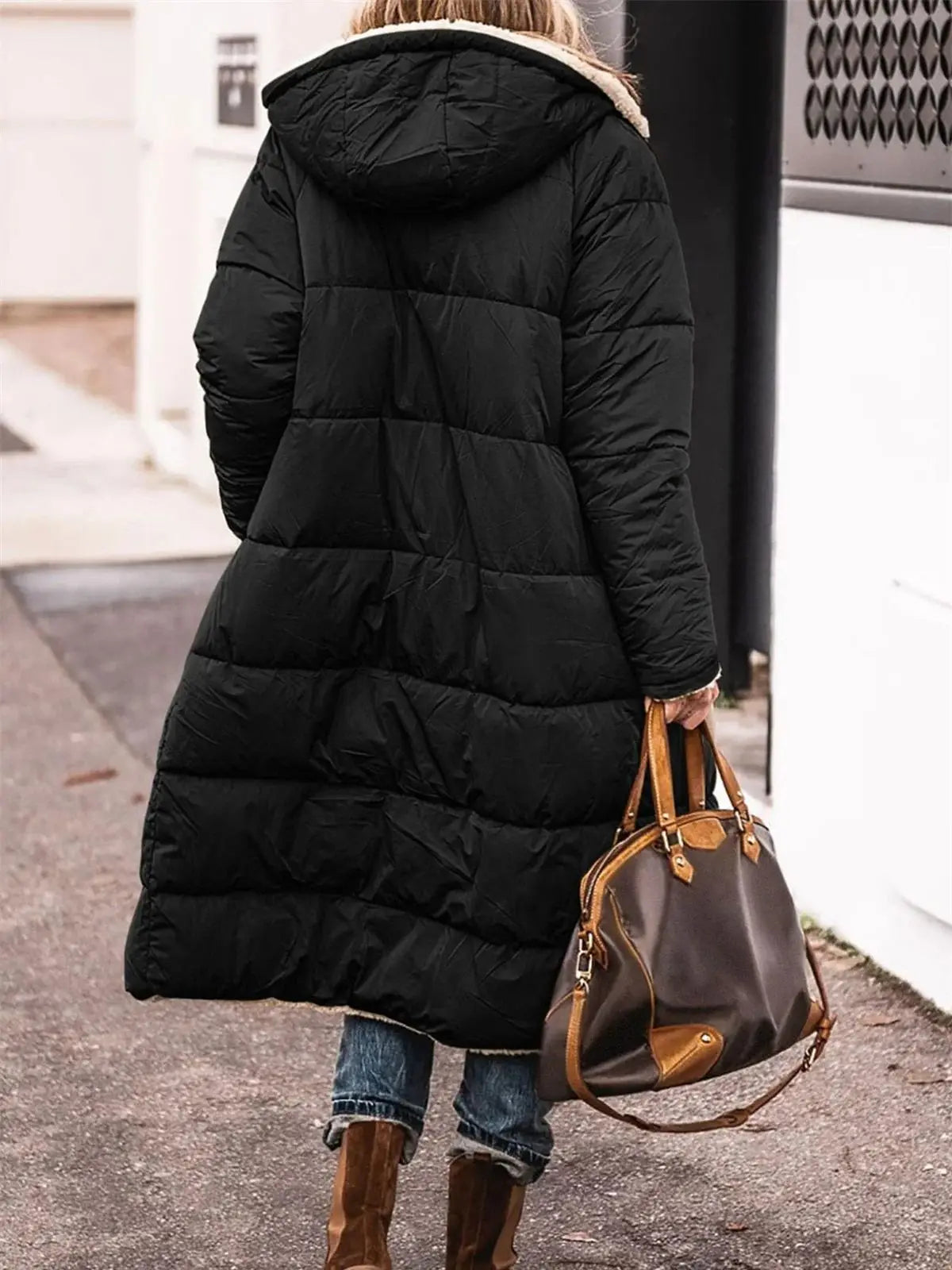 Hooded Quilted Coat for Women