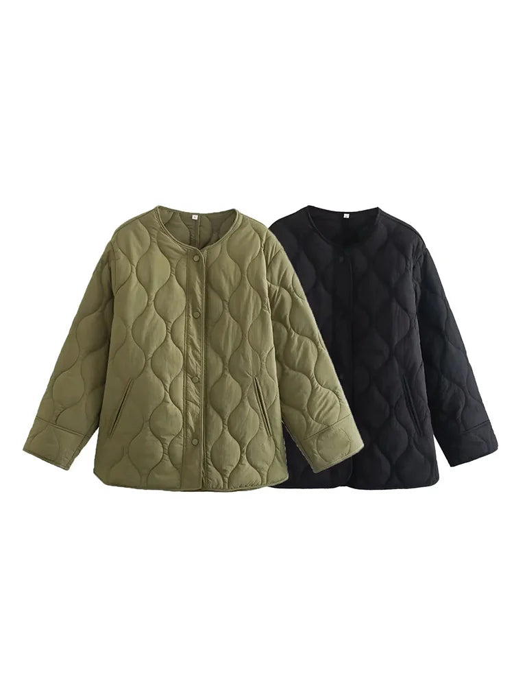 Oversized Quilted Jacket for Women