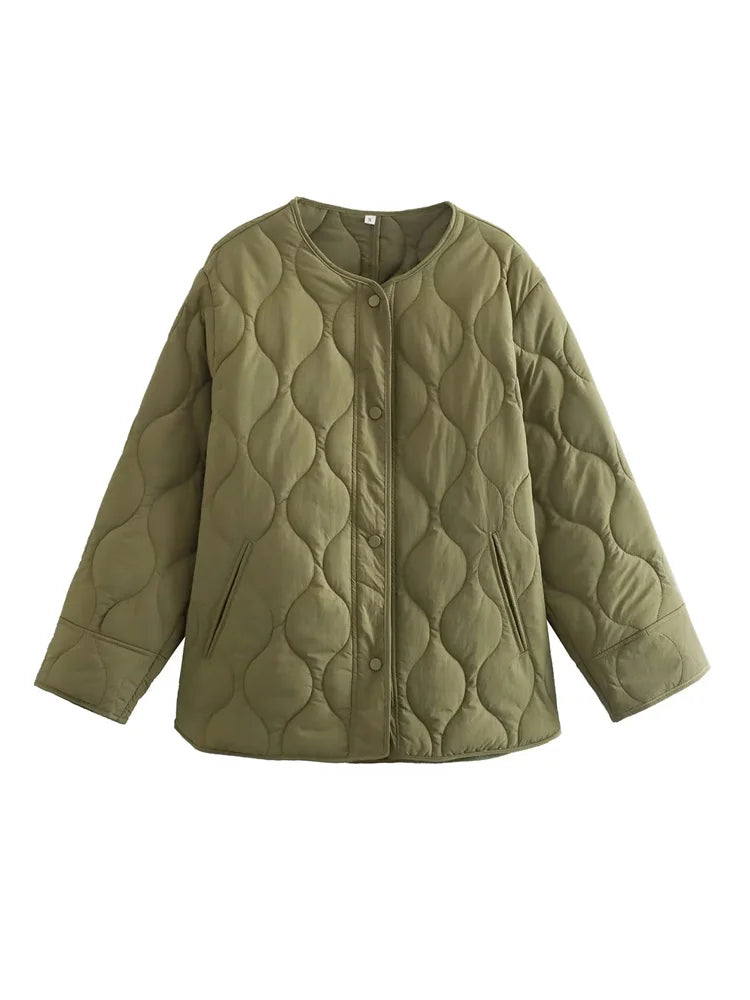 Oversized Quilted Jacket for Women