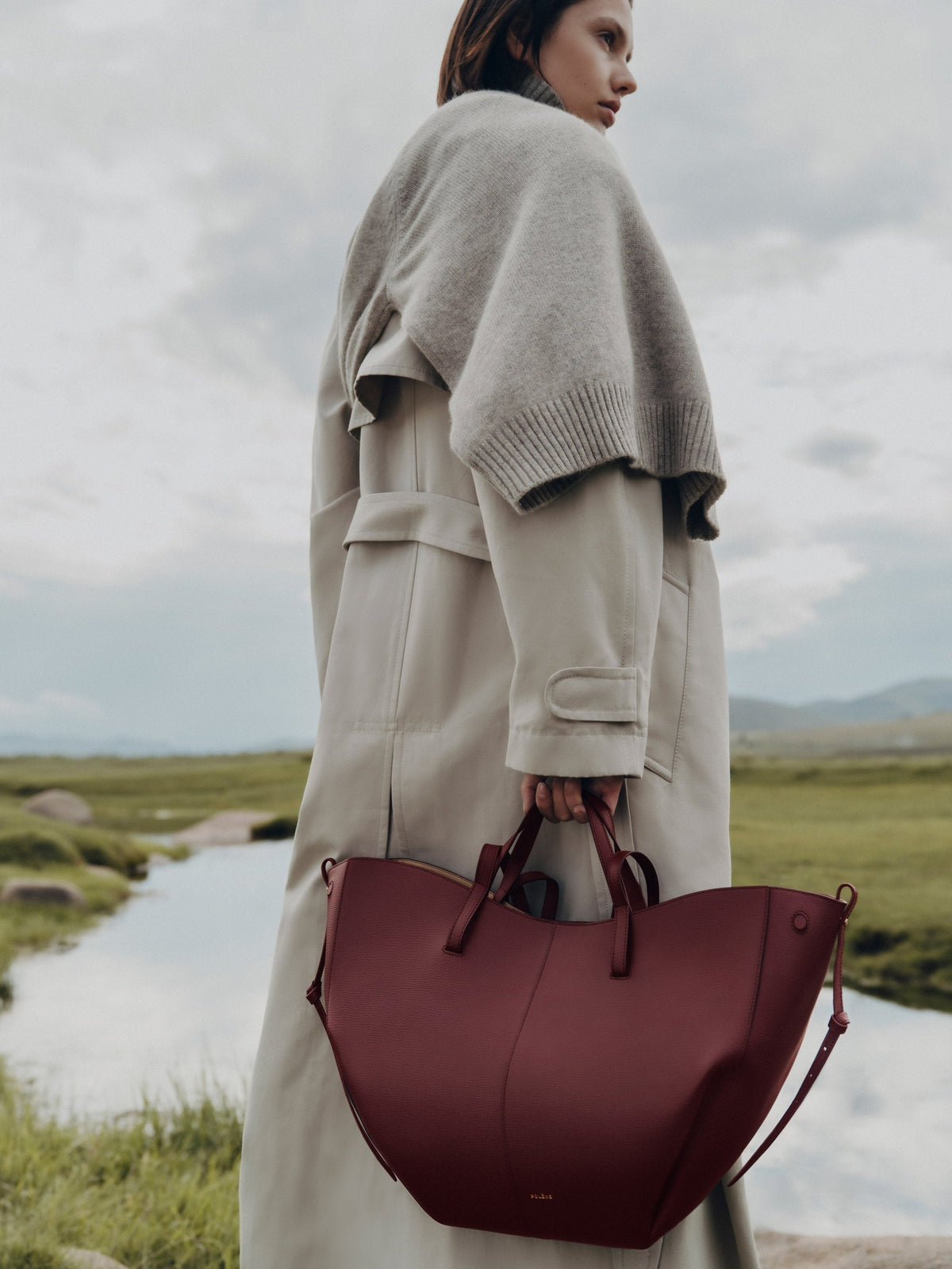 Black Cherry Large Tote Bag for Women