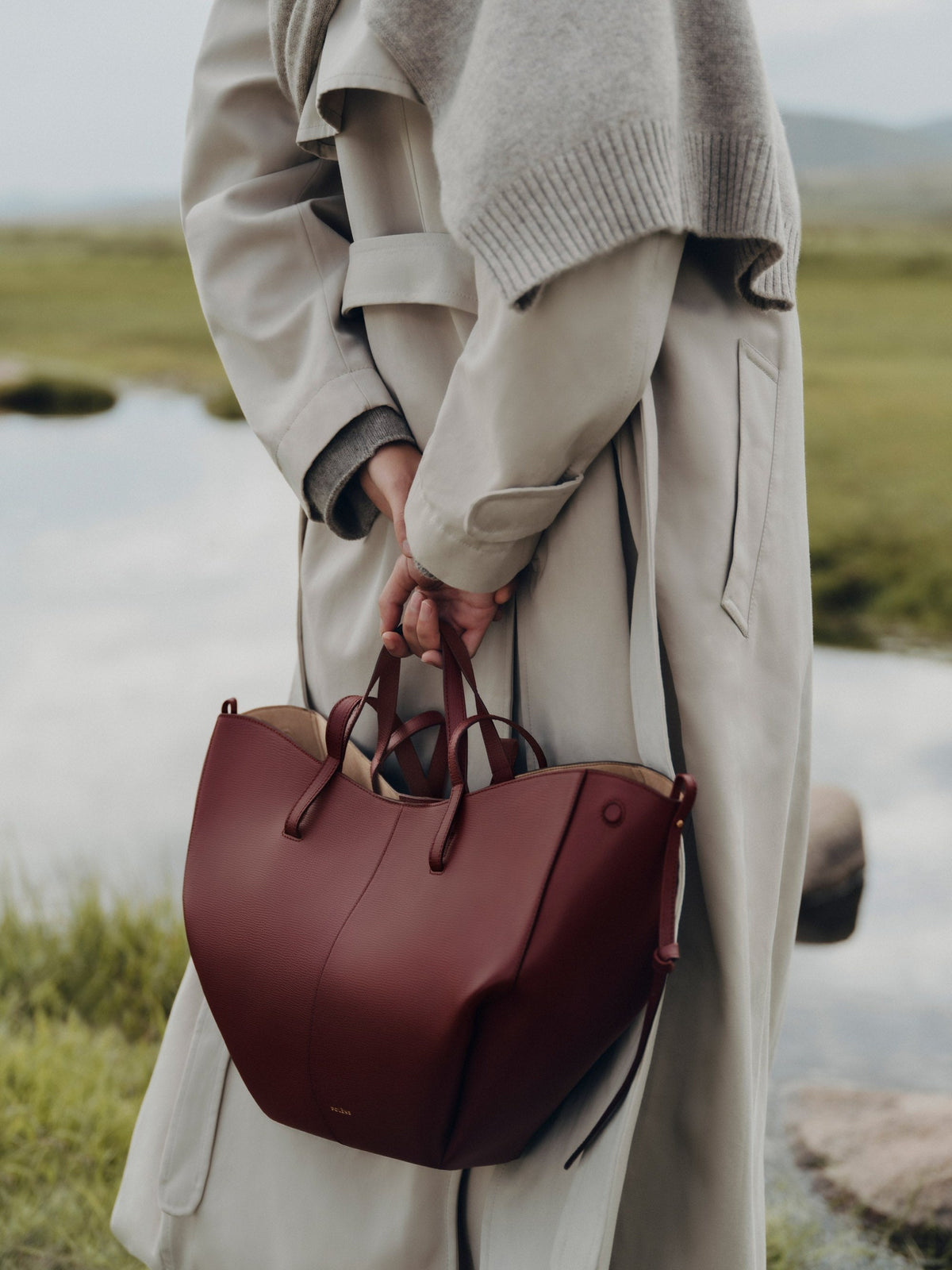 Black Cherry Large Tote Bag for Women