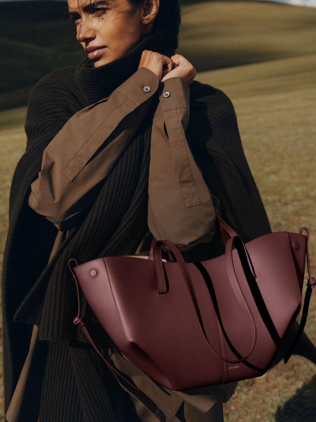 Black Cherry Mini Tote Bag for Women