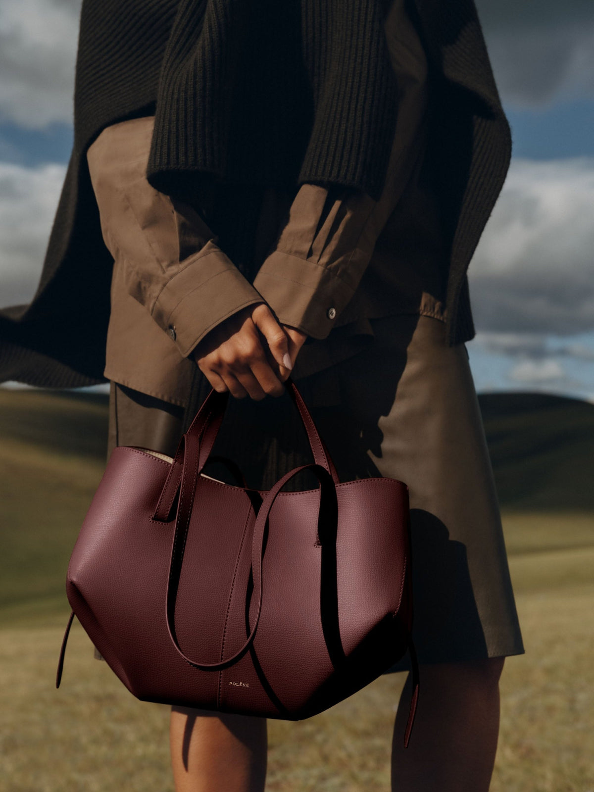 Black Cherry Mini Tote Bag for Women