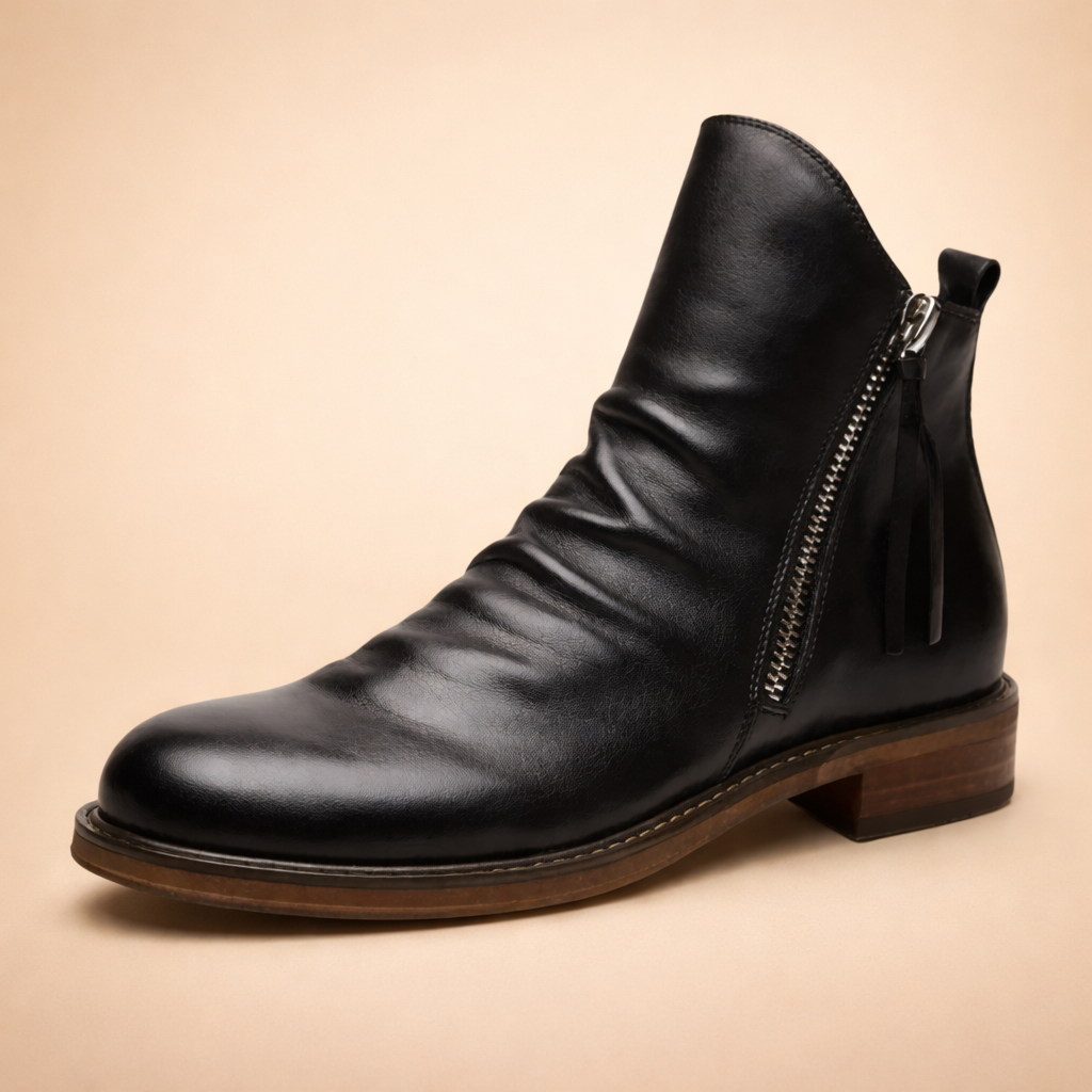 Zip-Up Ankle Boots for Men