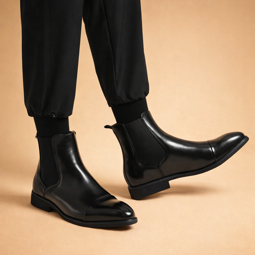 Cap Toe Chelsea Boots for Men