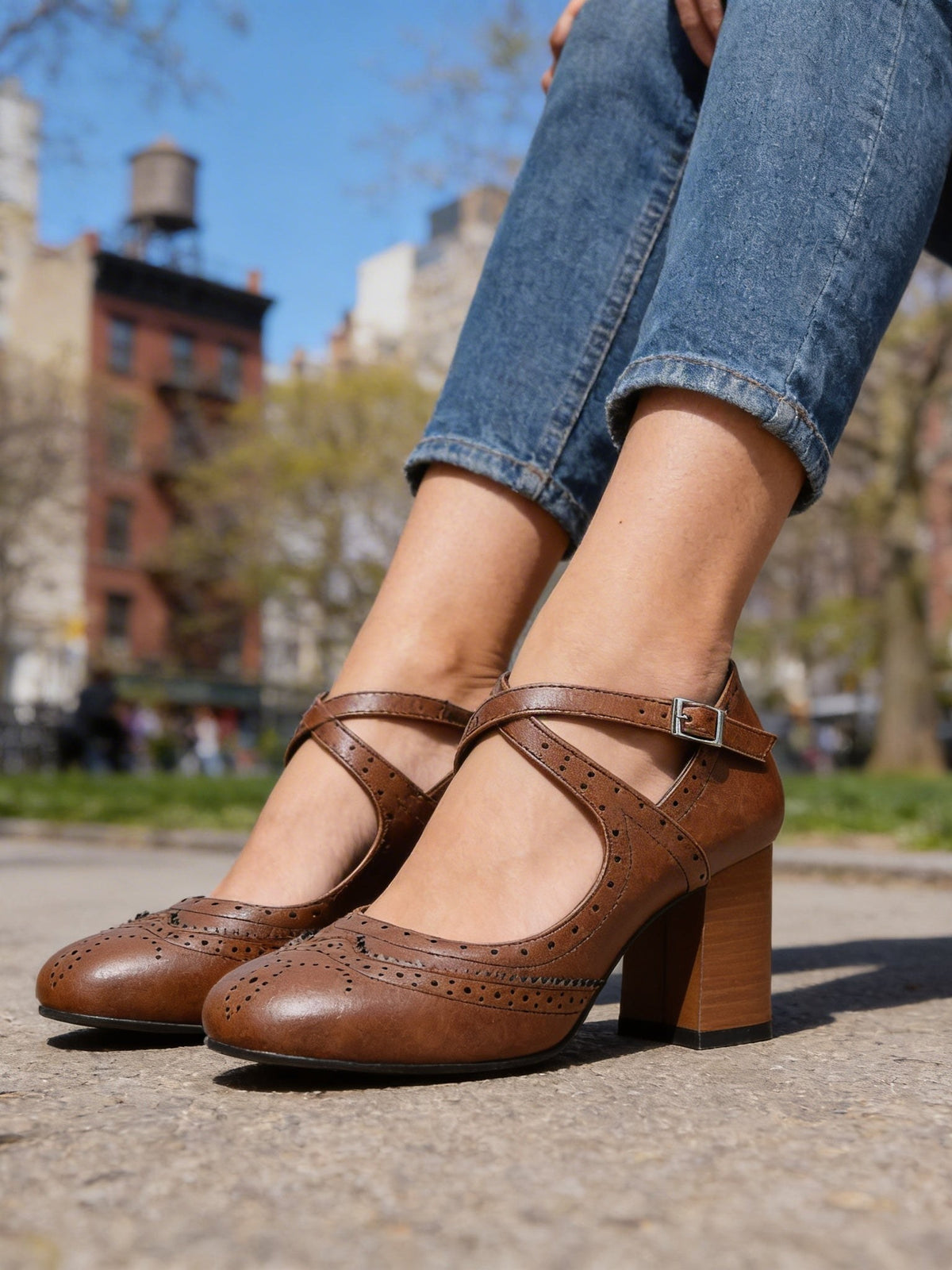 Block Heel Loafers for Women