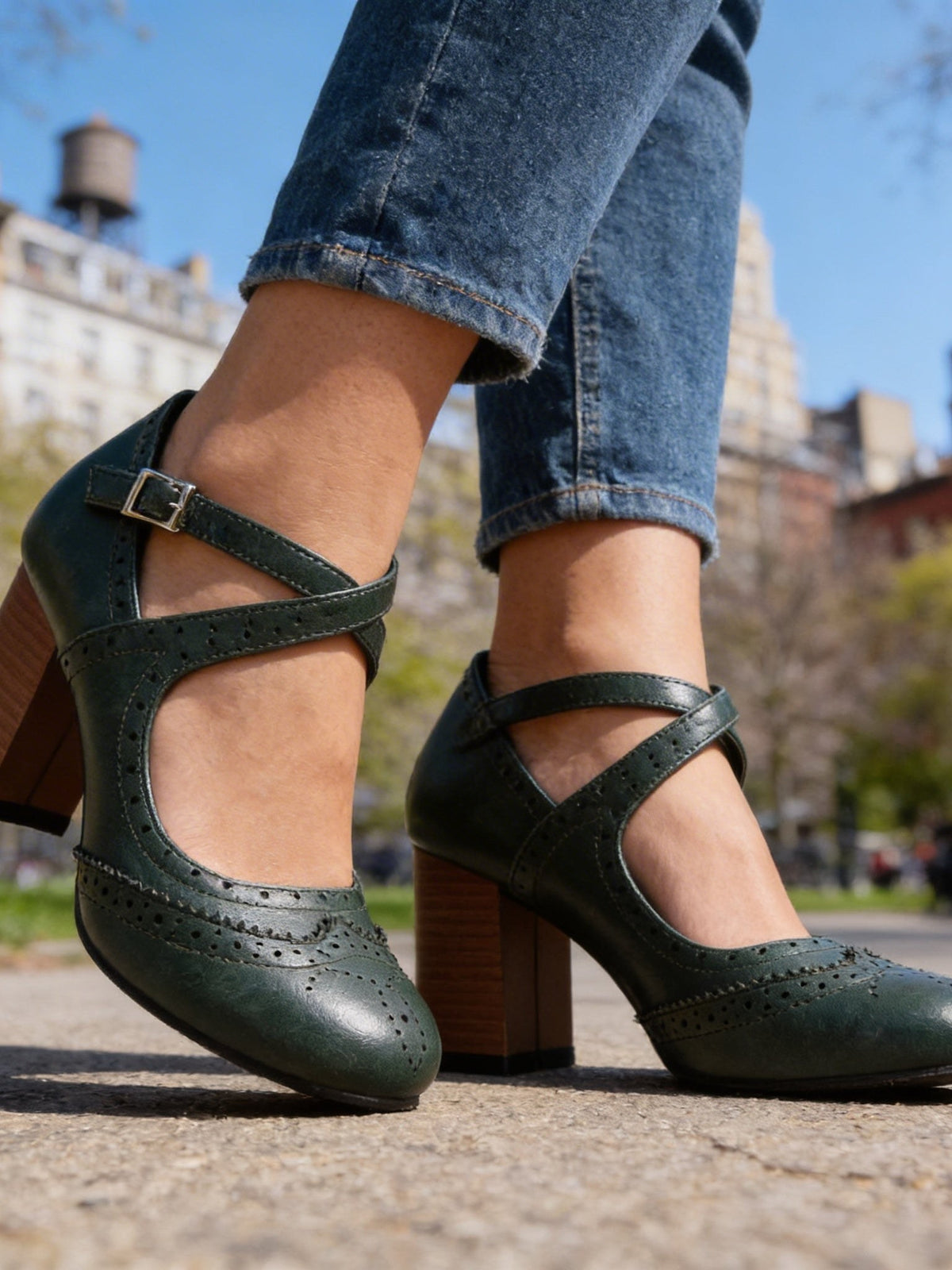 Block Heel Loafers for Women
