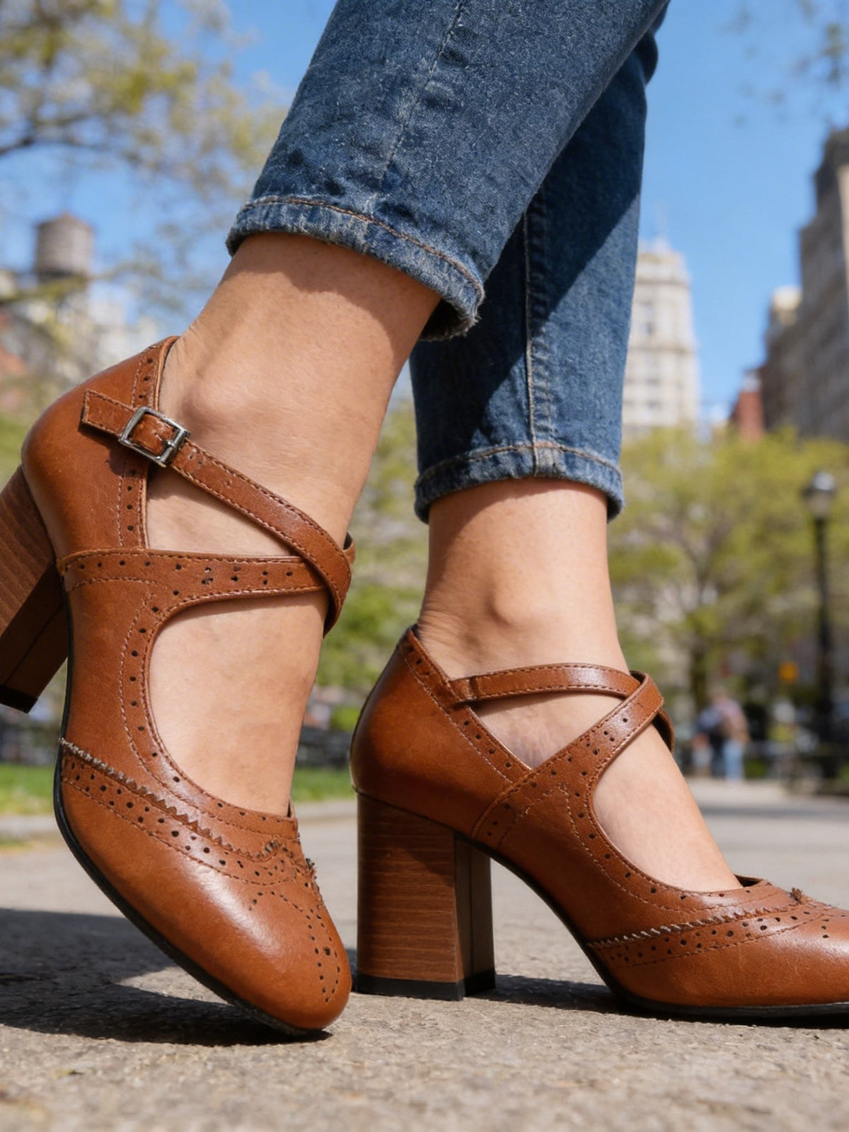 Block Heel Loafers for Women