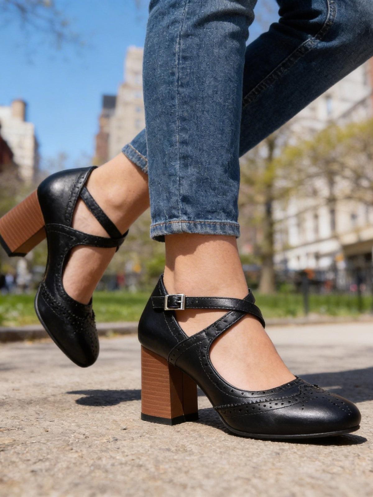 Block Heel Loafers for Women