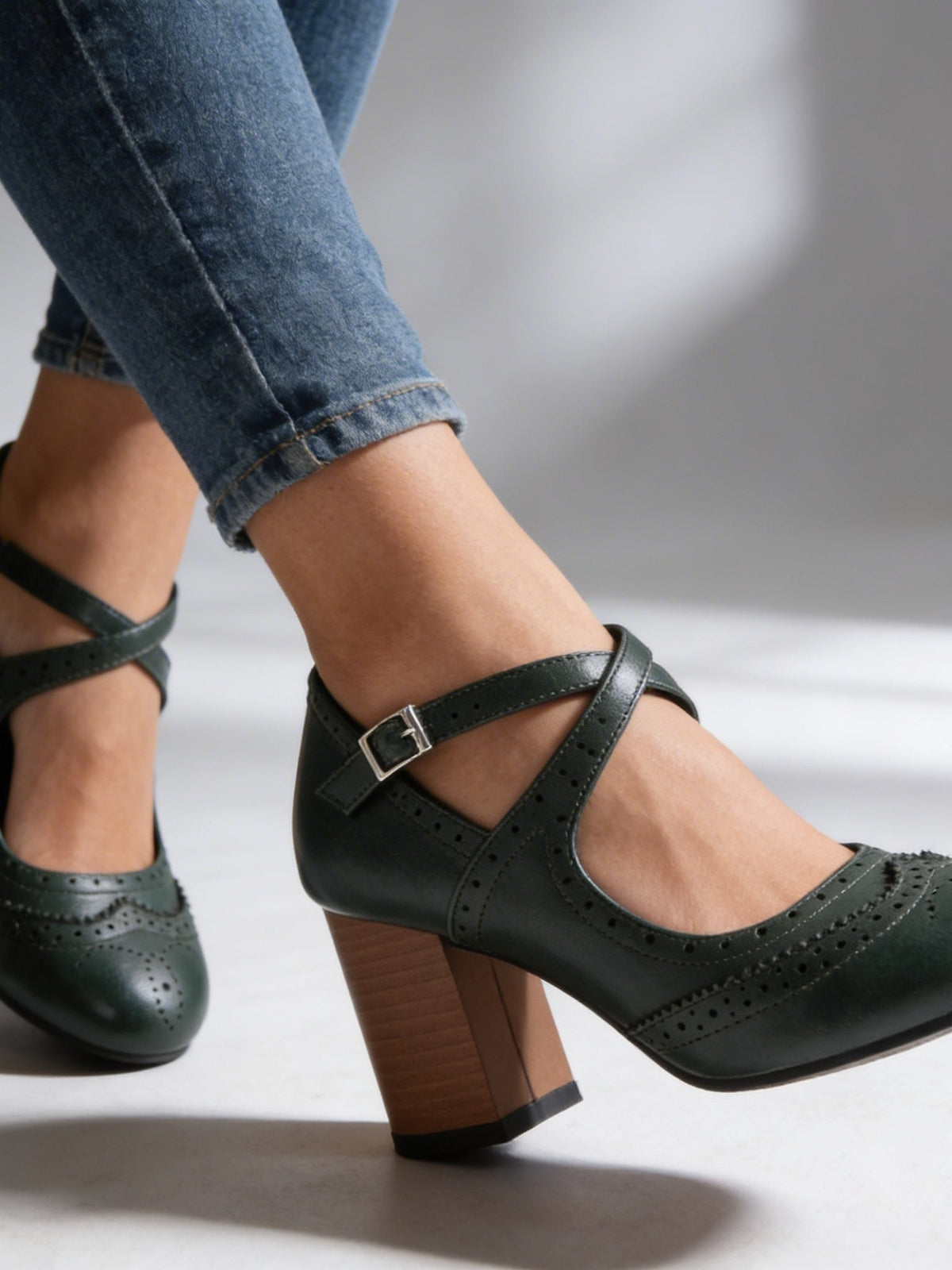 Block Heel Loafers for Women