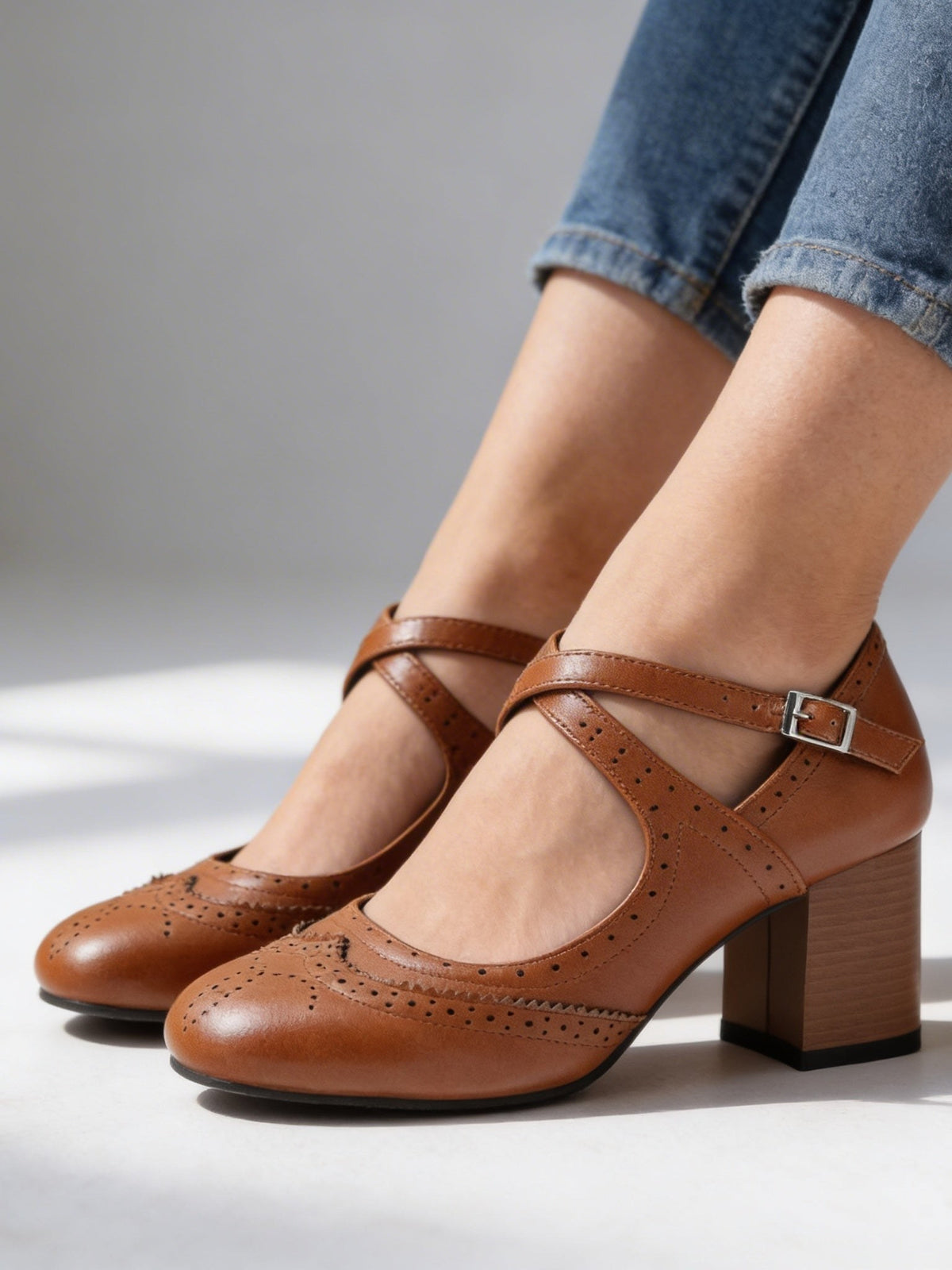 Block Heel Loafers for Women