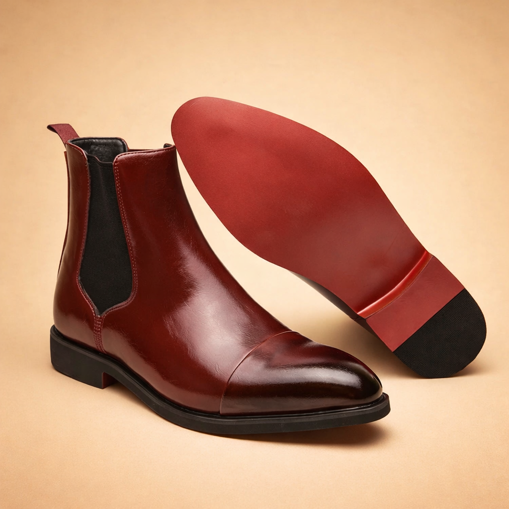 Cap Toe Chelsea Boots for Men