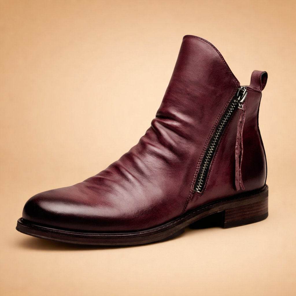 Zip-Up Ankle Boots for Men