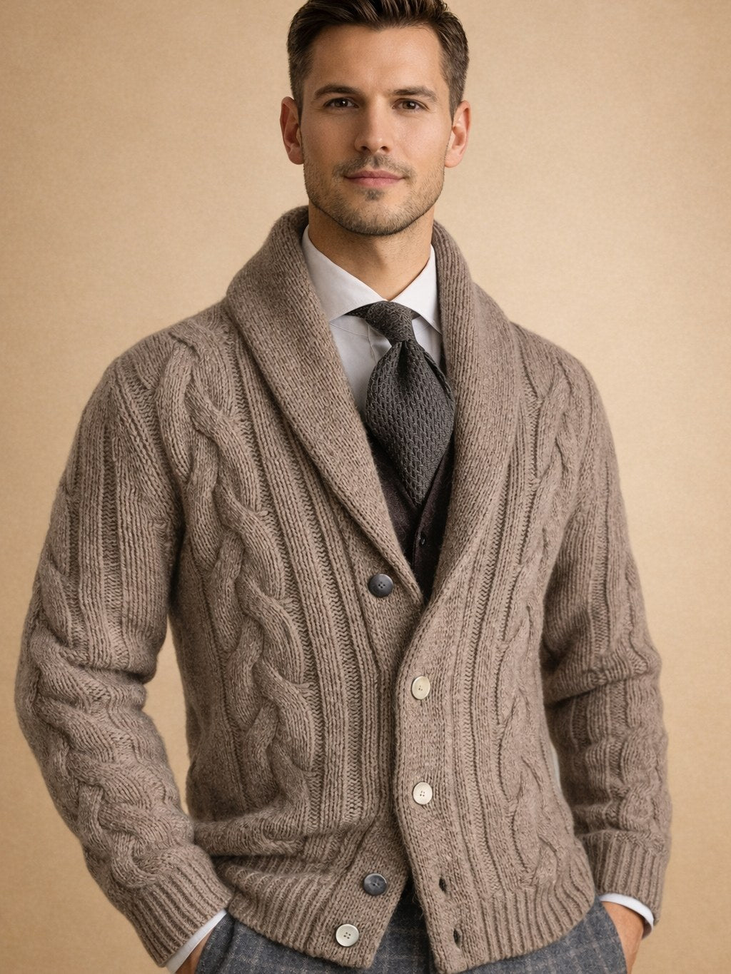Button Cardigan for Men
