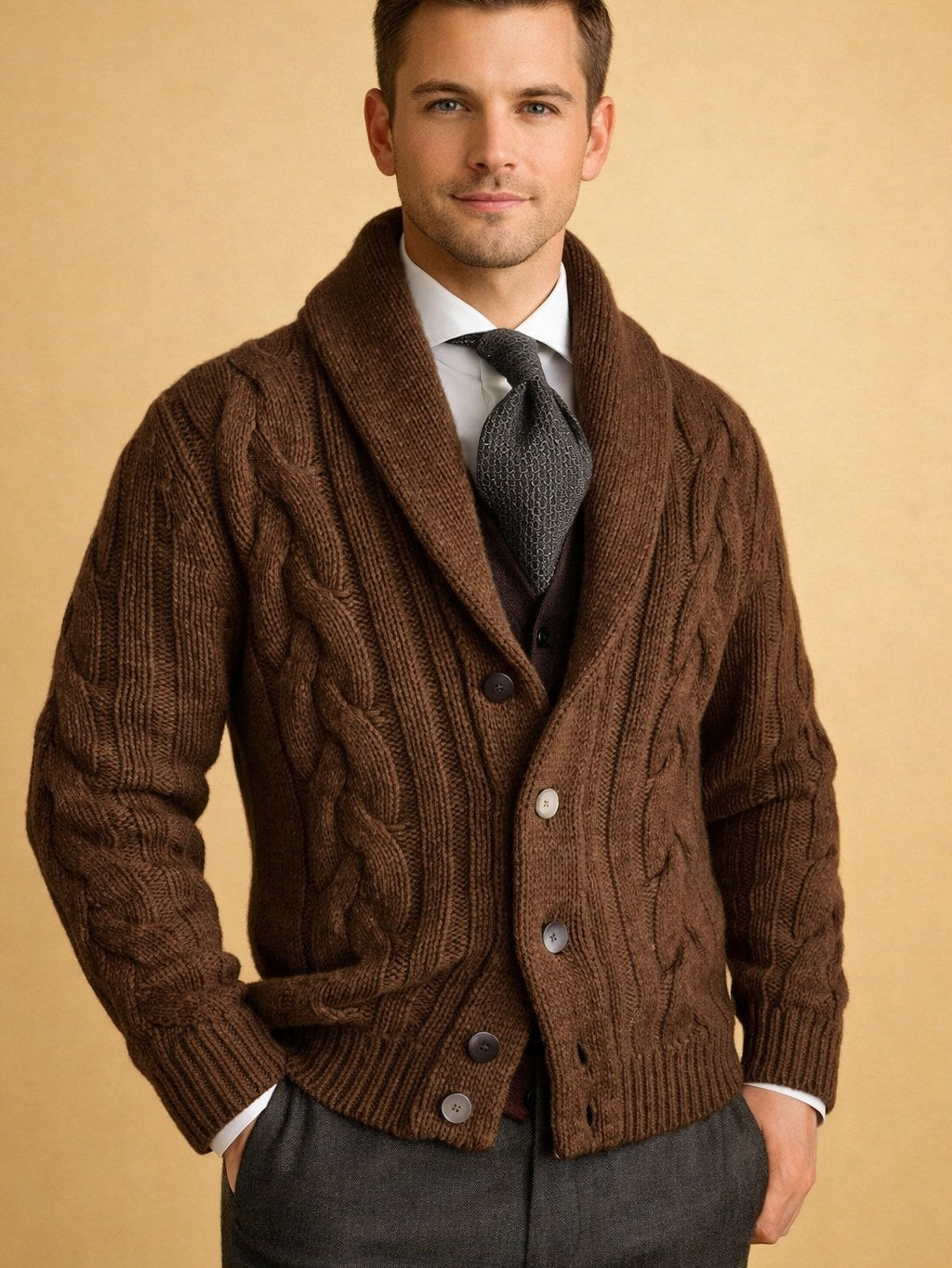 Button Cardigan for Men