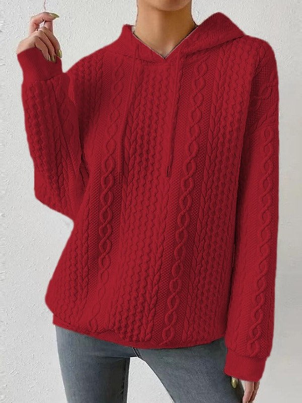Cable Knit Hoodie for Women