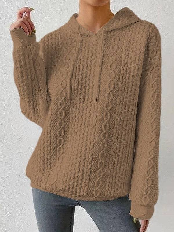 Cable Knit Hoodie for Women