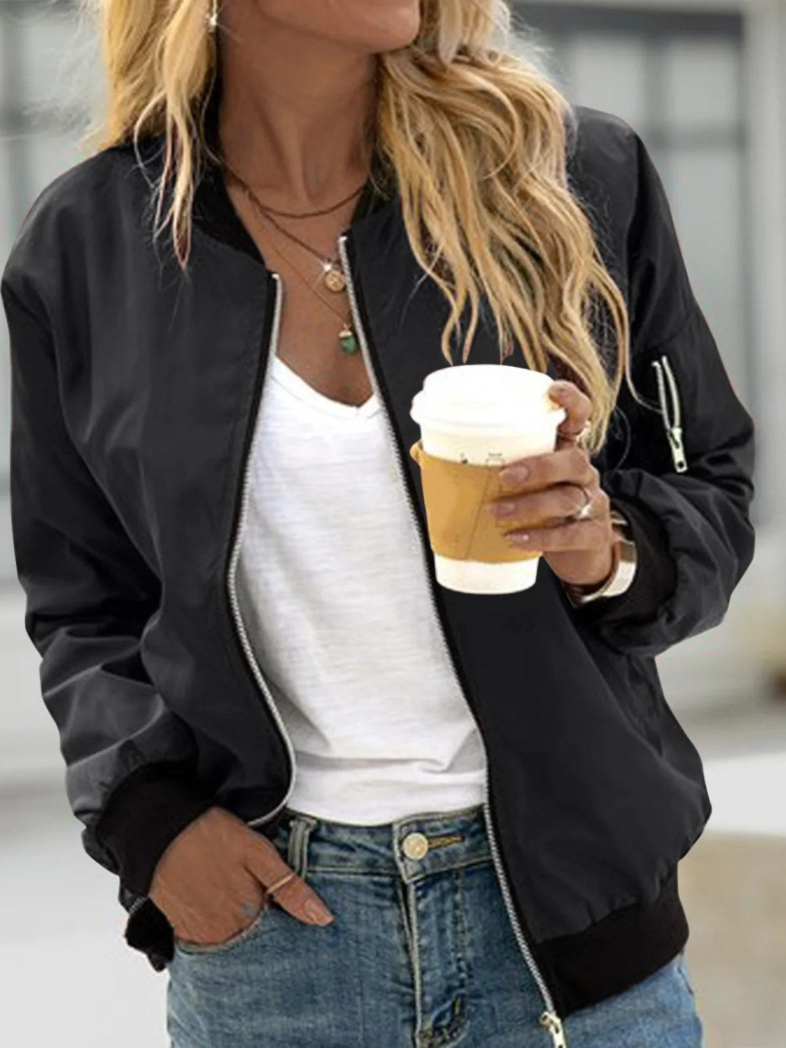 Classic Bomber Jacket for Women