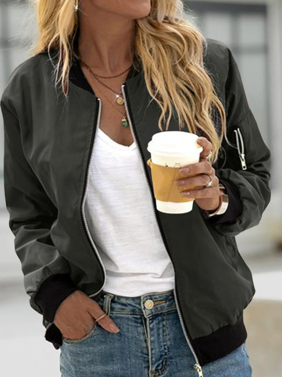 Classic Bomber Jacket for Women