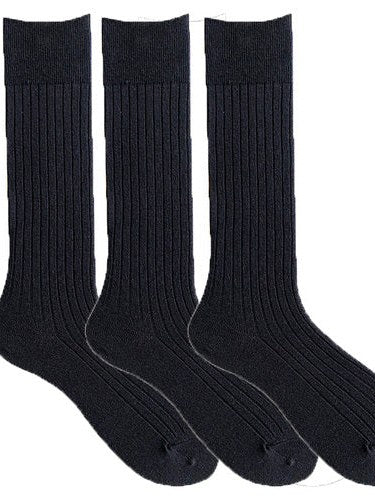 Combed Cotton Knee Socks for Men
