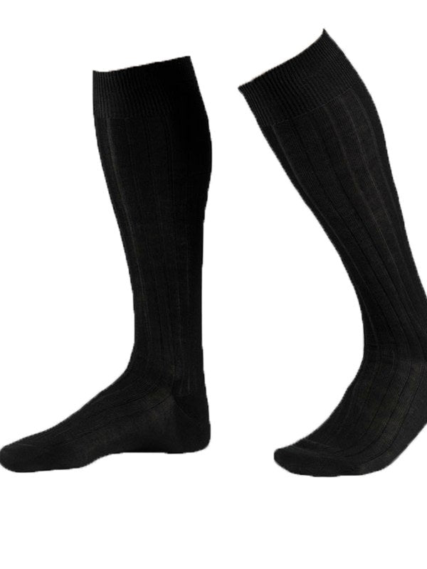 Combed Cotton Knee Socks for Men