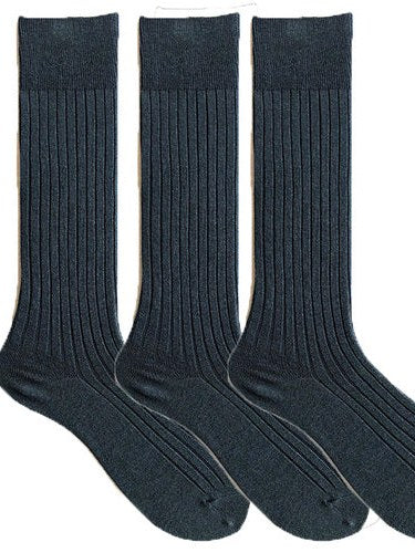 Combed Cotton Knee Socks for Men