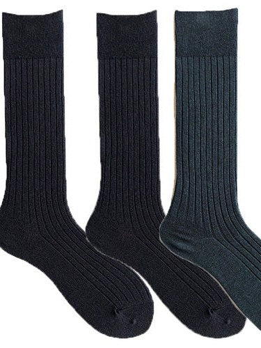 Combed Cotton Knee Socks for Men