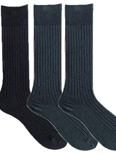 Combed Cotton Knee Socks for Men