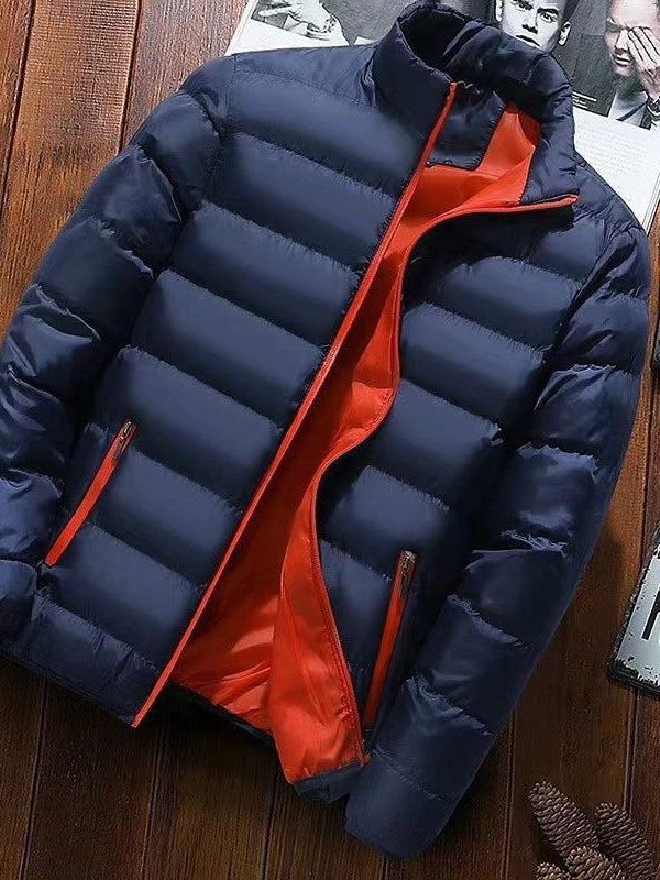 Contrast Lined Down Jacket for Men