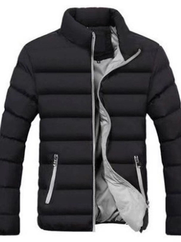 Contrast Lined Down Jacket for Men
