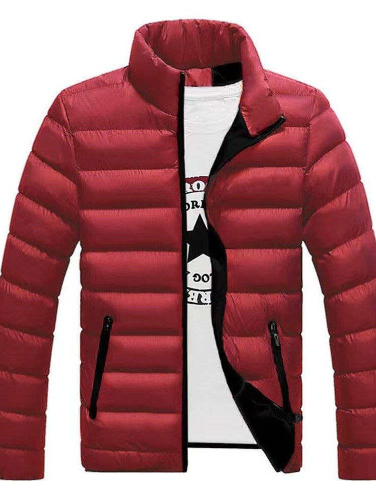 Contrast Lined Down Jacket for Men