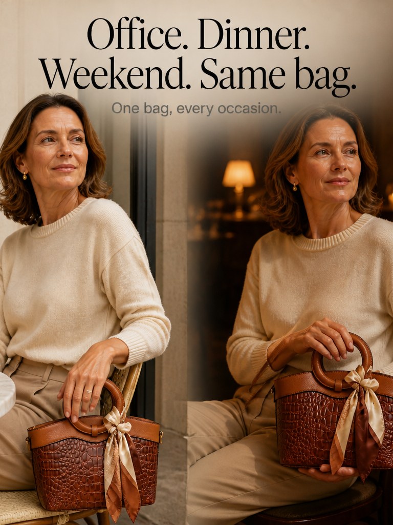 Croc Embossed Tote Bag for Women