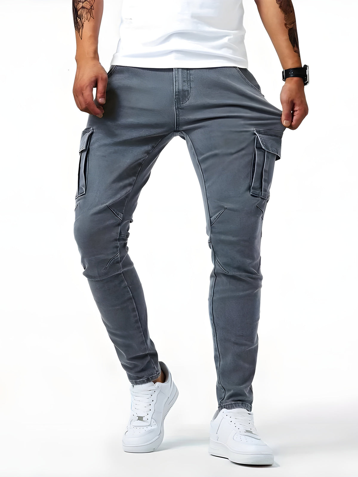 Denim Cargo Pants for Men